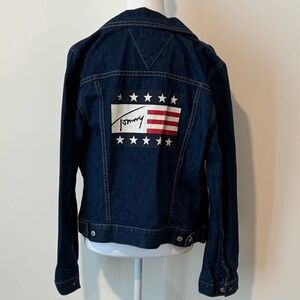 Vintage Tommy Hilfiger Flag Patch Denim Jacket 💙❤️